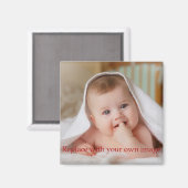 Niedliches personalisiertes Foto Magnet (Vorderseite/Rückseite)