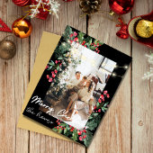 Niedliches personalisiertes Foto & Namensaufenthal Feiertagskarte