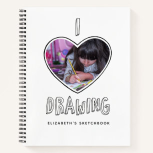 Niedliches Personalisiertes Foto Sketchbook Notizblock