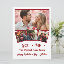 Niedliches Personalisiertes Foto Valentinstag Feiertagskarte