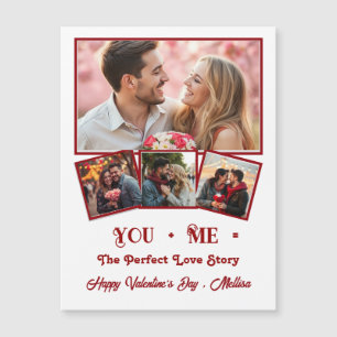 Niedliches personalisiertes Foto Valentinstag Magnetkarte