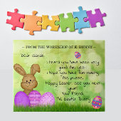Niedliches Personalisiertes "From Oaster Bunny" Hi Puzzle