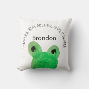 Niedliches Personalisiertes Frosch inspirierendes Kissen