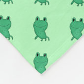 Niedliches personalisiertes Froschmuster Fleecedecke (Ecke)