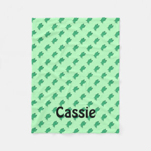Niedliches personalisiertes Froschmuster Fleecedecke