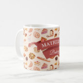 Niedliches personalisiertes Gebäck Kaffeetasse (Vorderseite Links)