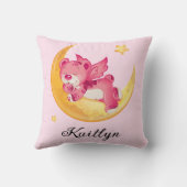 Niedliches personalisiertes Girl-Wurfkissen Kissen (Rückseite)