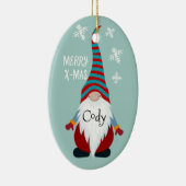 Niedliches Personalisiertes Gnome Keramik Ornament (Rechts)