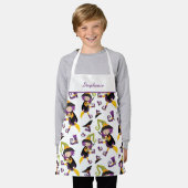 Niedliches Personalisiertes Halloween Hexenmuster  Schürze (Getragen)