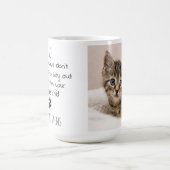 Niedliches Personalisiertes Haustier Foto Katze Va Kaffeetasse (Mittel)