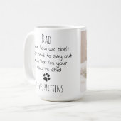 Niedliches Personalisiertes Haustier Foto Katze Va Kaffeetasse (Vorderseite Links)