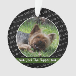 Niedliches Personalisiertes Hunde-Knochen-Foto Ornament