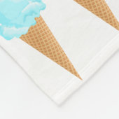 Niedliches Personalisiertes Ice Creme Cones Muster Fleecedecke (Ecke)