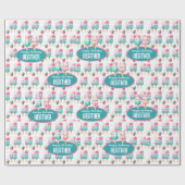 Niedliches Personalisiertes IcePop Sommer Geburtst Geschenkpapier (Flach)
