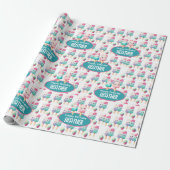 Niedliches Personalisiertes IcePop Sommer Geburtst Geschenkpapier (Ungerollt)