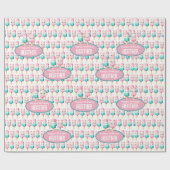 Niedliches Personalisiertes IcePop Sommer Geburtst Geschenkpapier (Flach)