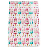 Niedliches Personalisiertes IcePop Sommer Geburtst Mittlere Geschenktüte (Rückseite)