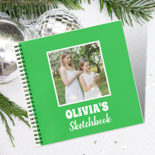 Niedliches Personalisiertes Kid Foto Sketchbook Notizblock