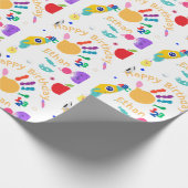 Niedliches Personalisiertes Kid's ABC Handfarbe 12 Geschenkpapier (Ecke)