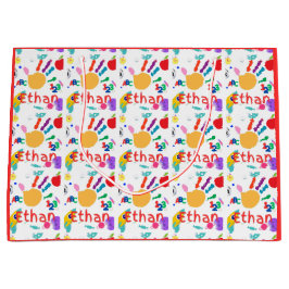 Niedliches Personalisiertes Kid's ABC Handfarbe 12 Große Geschenktüte