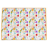 Niedliches Personalisiertes Kid's ABC Handfarbe 12 Große Geschenktüte (Vorderseite)