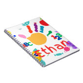 Niedliches Personalisiertes Kid's ABC Handfarbe 12 Notizblock (Rechte Seite)