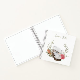 Niedliches Personalisiertes Koala-Notebook Notizblock
