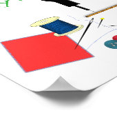 Niedliches Personalisiertes Kunsthandwerk Poster (Ecke)