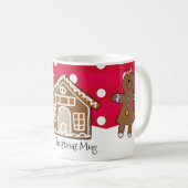 Niedliches Personalisiertes Lebkuchen Weihnachten Kaffeetasse (VorderseiteRechts)