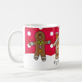 Niedliches Personalisiertes Lebkuchen Weihnachten  Kaffeetasse (Links)
