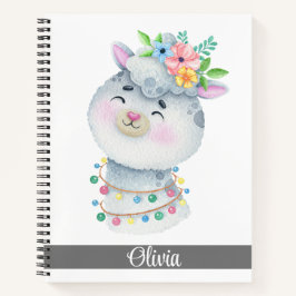Niedliches Personalisiertes Llama-Notebook Notizblock