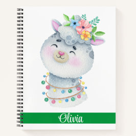 Niedliches Personalisiertes Llama-Notebook Notizblock