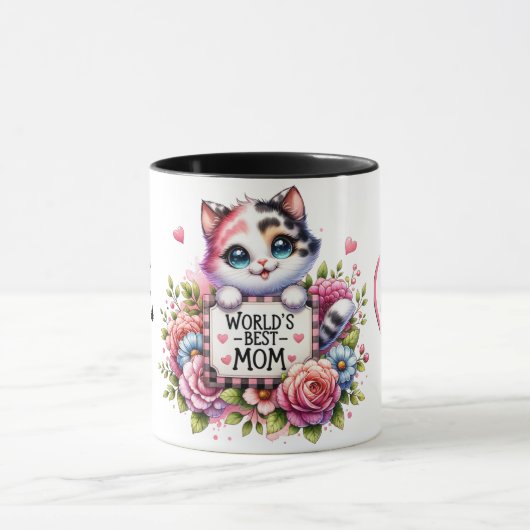 Niedliches Personalisiertes Muttertagsangebot/Katz Tasse (Zentrum)