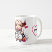 Niedliches Personalisiertes Muttertagsangebot/Kuh Kaffeetasse (VorderseiteRechts)