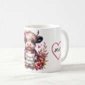 Niedliches Personalisiertes Muttertagsangebot/Kuh Kaffeetasse (VorderseiteRechts)