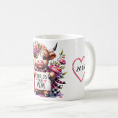 Niedliches Personalisiertes Muttertagsangebot/Kuh Kaffeetasse (VorderseiteRechts)
