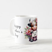 Niedliches Personalisiertes Muttertagsangebot/Kuh Kaffeetasse (Vorderseite Links)