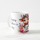 Niedliches Personalisiertes Muttertagsangebot/Kuh Kaffeetasse (Vorderseite Links)