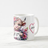 Niedliches Personalisiertes Muttertagsangebot/Kuh Kaffeetasse (VorderseiteRechts)