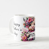 Niedliches Personalisiertes Muttertagsangebot/Kuh Kaffeetasse (Vorderseite Links)