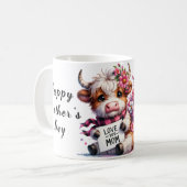 Niedliches Personalisiertes Muttertagsangebot/Kuh Kaffeetasse (Vorderseite Links)