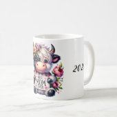Niedliches Personalisiertes Muttertagsangebot/Kuh Kaffeetasse (VorderseiteRechts)