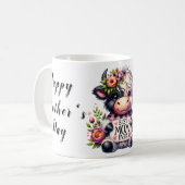 Niedliches Personalisiertes Muttertagsangebot/Kuh Kaffeetasse (Vorderseite Links)