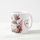 Niedliches Personalisiertes Muttertagsangebot/Kuh Kaffeetasse (VorderseiteRechts)