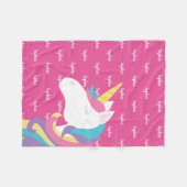 Niedliches Personalisiertes Rosa-Mädchen Fleecedecke (Vorderseite (Horizontal))