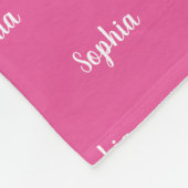 Niedliches Personalisiertes Rosa-Mädchen Fleecedecke (Ecke)