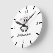 Niedliches Personalisiertes Schaf Runde Wanduhr (Winkel)