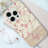 Niedliches Personalisiertes Shabby Chic Blumenholz Case-Mate iPhone Hülle