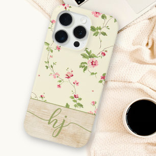Niedliches Personalisiertes Shabby Chic Floral Mon Case-Mate iPhone Hülle