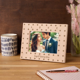 Niedliches, Personalisiertes Vierpunktsternmuster Geätzte Rahmen